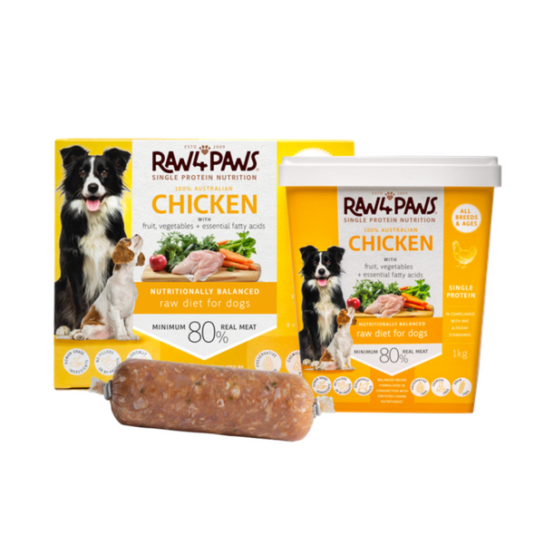 Raw 4 Paws Chicken Rolls 1.6kg (8x200g)
