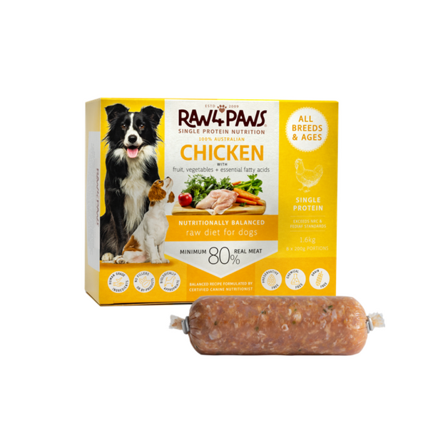 Raw 4 Paws Chicken Rolls 1.6kg (8x200g)