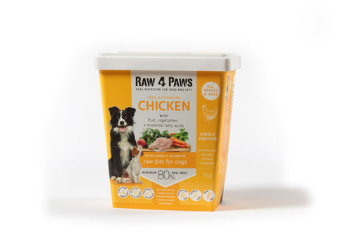 Raw 4 Paws Chicken 1kg Container