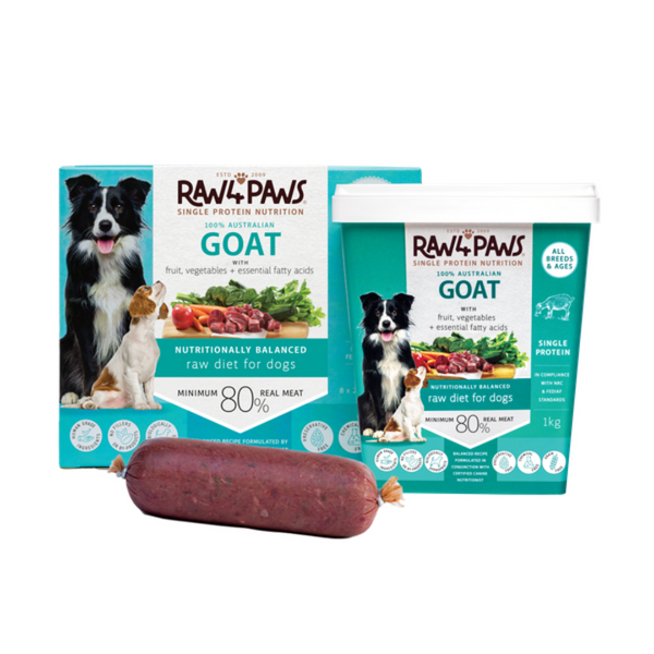 Raw 4 Paws Goat Rolls 1.6kg (8x200g)