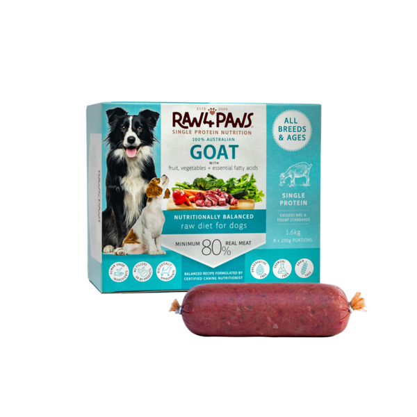 Raw 4 Paws Goat Rolls 1.6kg (8x200g)