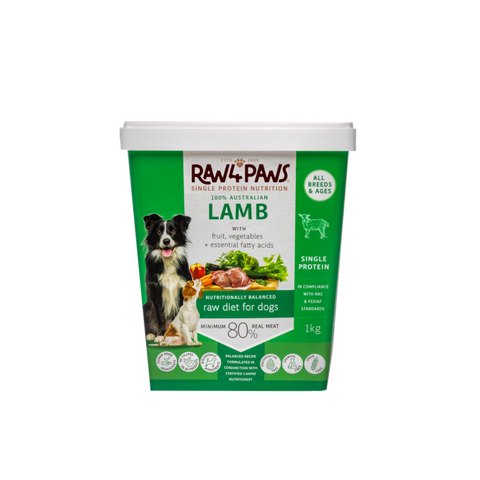 Raw 4 Paws Lamb 1kg Container