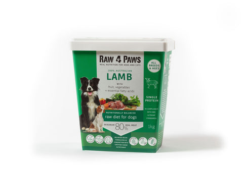 Raw 4 Paws Lamb 1kg Container
