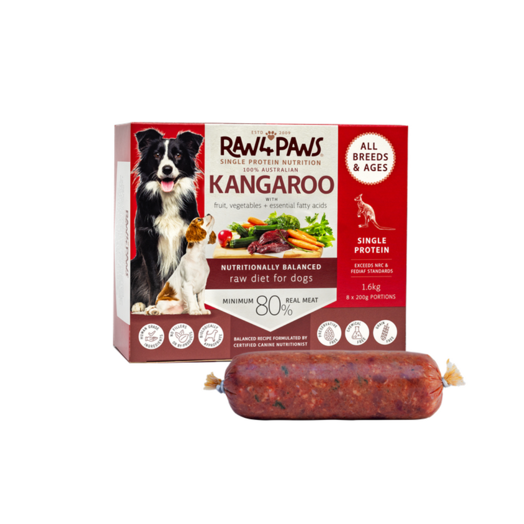 Raw 4 Paws Kangaroo Rolls 1.6kg (8x200g)