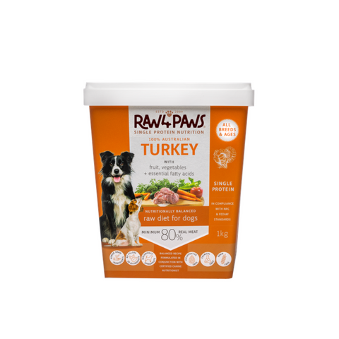 Raw 4 Paws Turkey 1kg Container