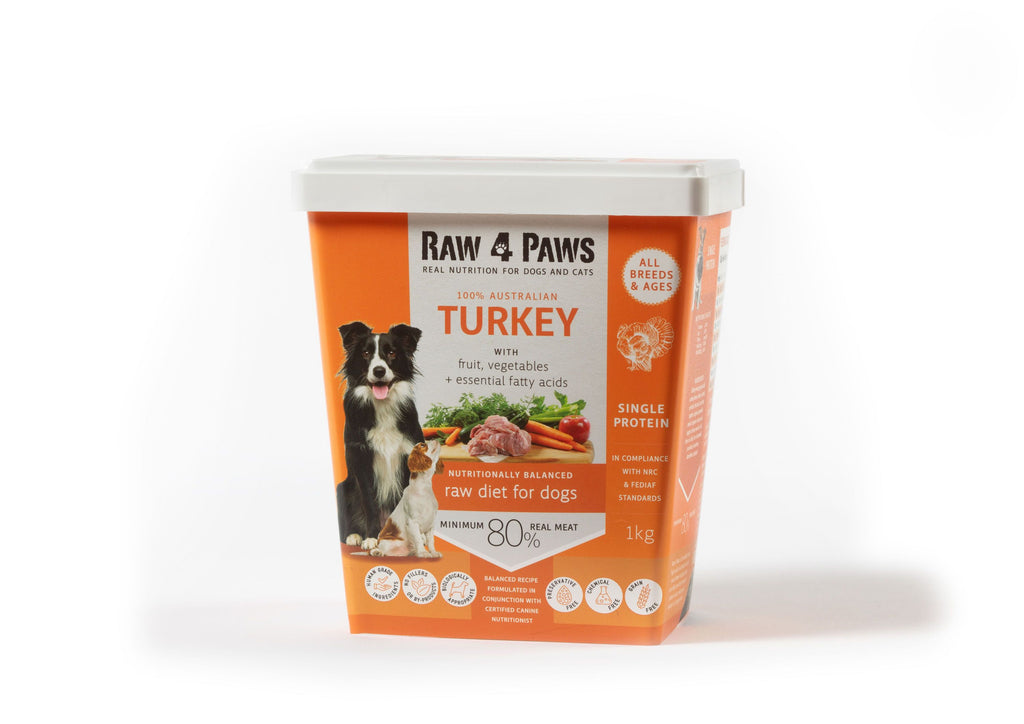 Raw 4 Paws Turkey 1kg Container