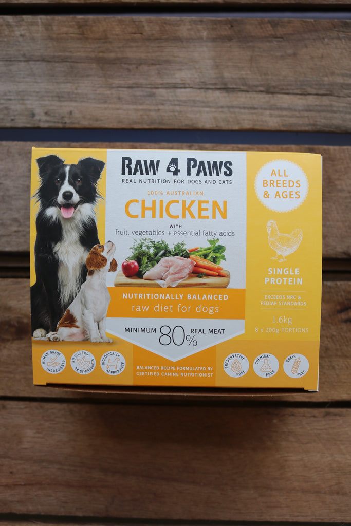 Raw 4 Paws Chicken Rolls 1.6kg (8x200g)