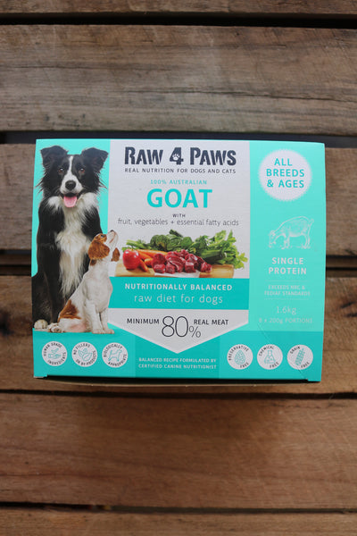 Raw 4 Paws Goat Rolls 1.6kg (8x200g)