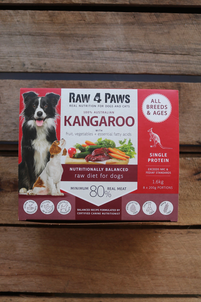 Raw 4 Paws Kangaroo Rolls 1.6kg (8x200g)